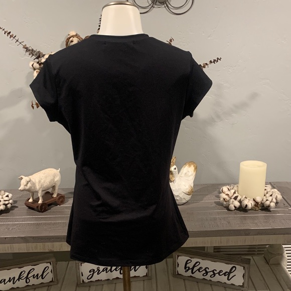 Susana Monaco Black Short Sleeve Tee - Picture 4 of 5